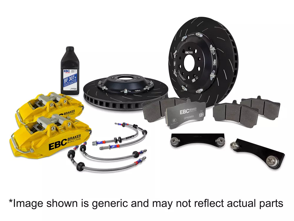EBC Racing 13-22 Volkswagen GTI MK7/MK8 2.0T Yellow Apollo-4 Calipers 355mm Rotors Front BBK