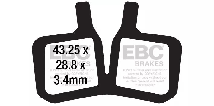 EBC 15-17 Bultaco Brinco Electric Trials Bike C/R/RE/S Front Left FA-SFA-X Brake Pads