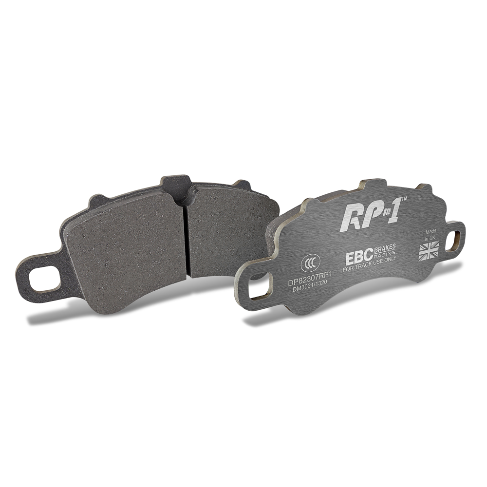 EBC Racing 2016+ Porsche 911 (991/2 w/Cast Iron Rotors) 3.0TT RP-1 Race Front Brake Pads