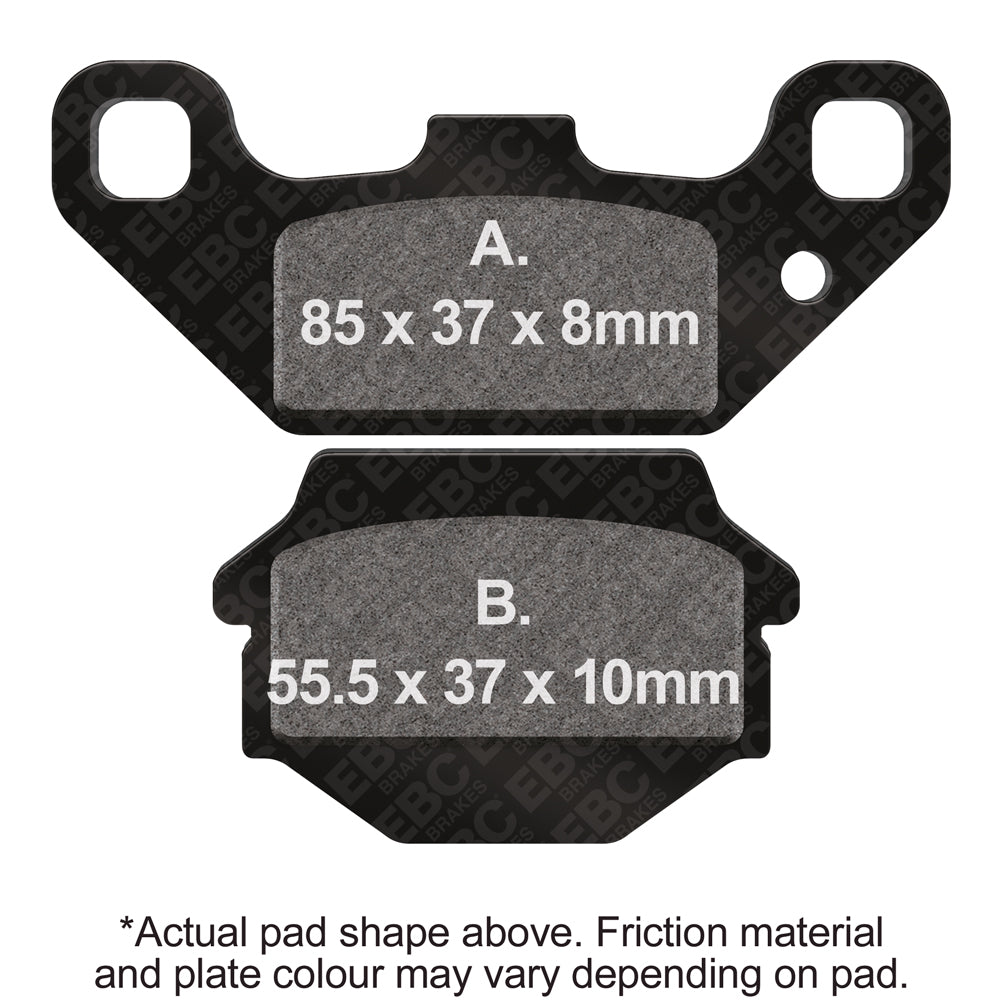 EBC 87-04 Kawasaki KSF 250 Mojave Front Left/Right R Series Sintered Brake Pads Brake Pads