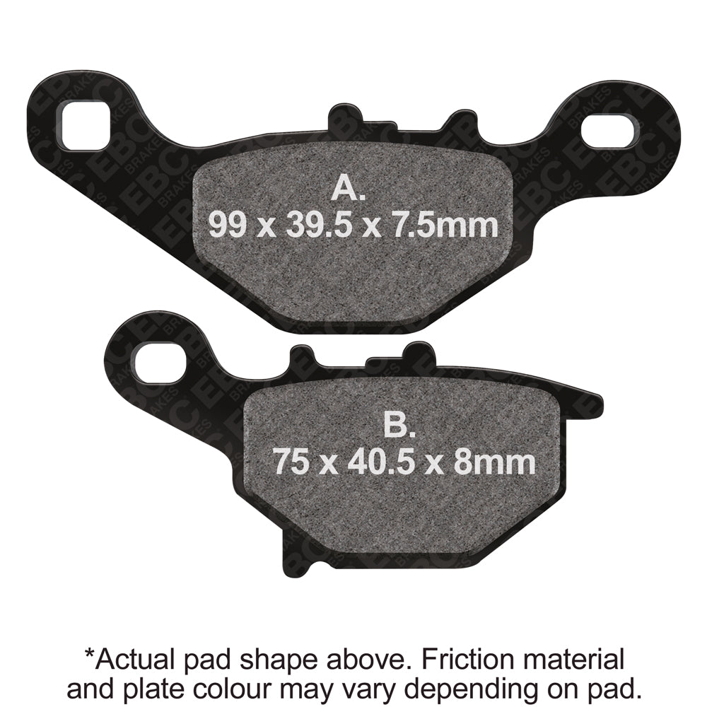 EBC 03-06 Kawasaki KLX 125 L Front Left R Series Sintered Brake Pads