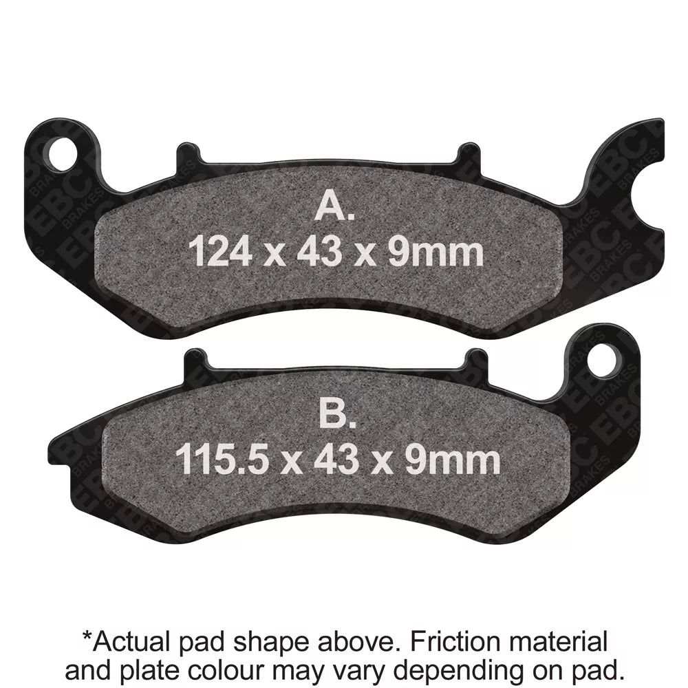 EBC 18-20 Benelli BN125 Front Left Semi-Sintered V Brake Pads