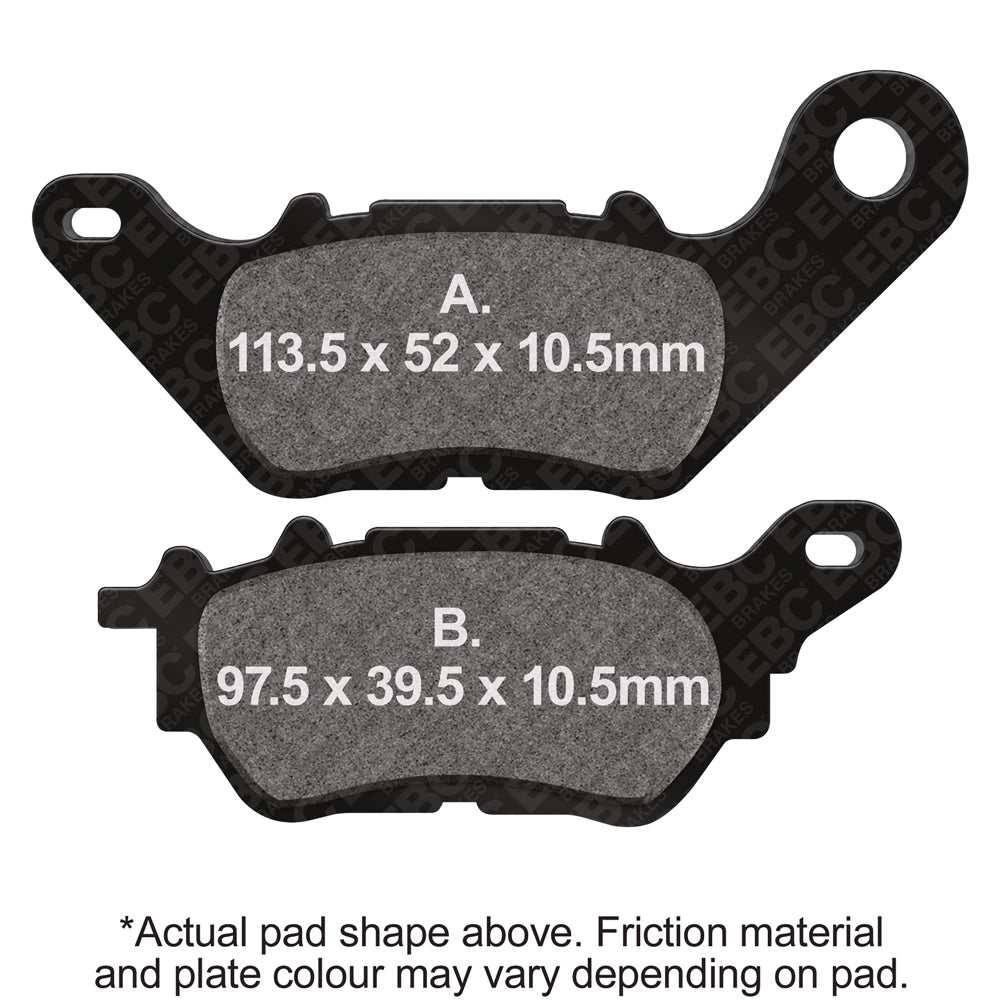 EBC 18-21 Yamaha XMAX CZD300JW Rear Right Sintered R/HH Brake Pads