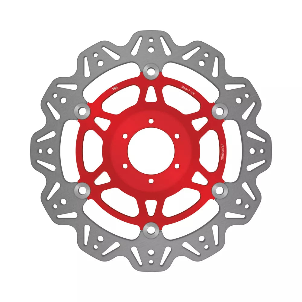 EBC 95-98 Honda CBR 600 F3/SJR/SE Front Left/Right Vee Floating Red Rotor