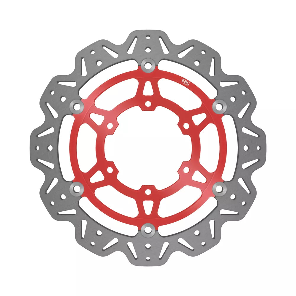 EBC 17-21 Suzuki GSX-R 1000 A (w/ABS/Brembo Radial Caliper) Front Left/Right Vee Floating Red Rotor
