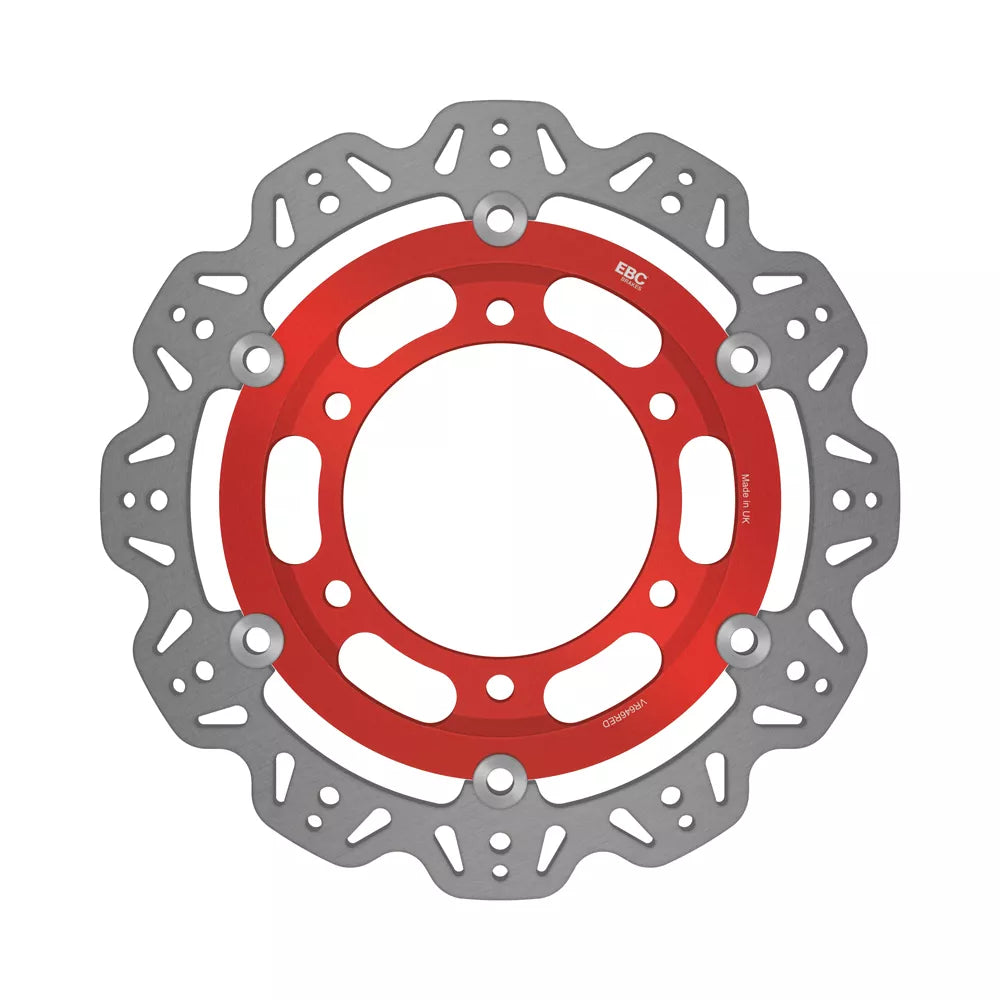 EBC 92-98 Triumph Hinckley Trident 900 Front Left/Right Vee Floating Red Rotor