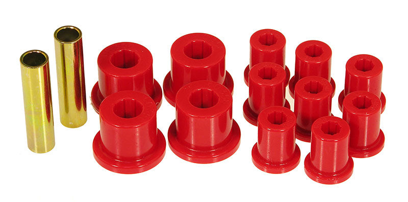 Prothane 1-1003 Prothane 76-86 Jeep CJ5/CJ7 Rear Spring & Shackle Bushings - Red