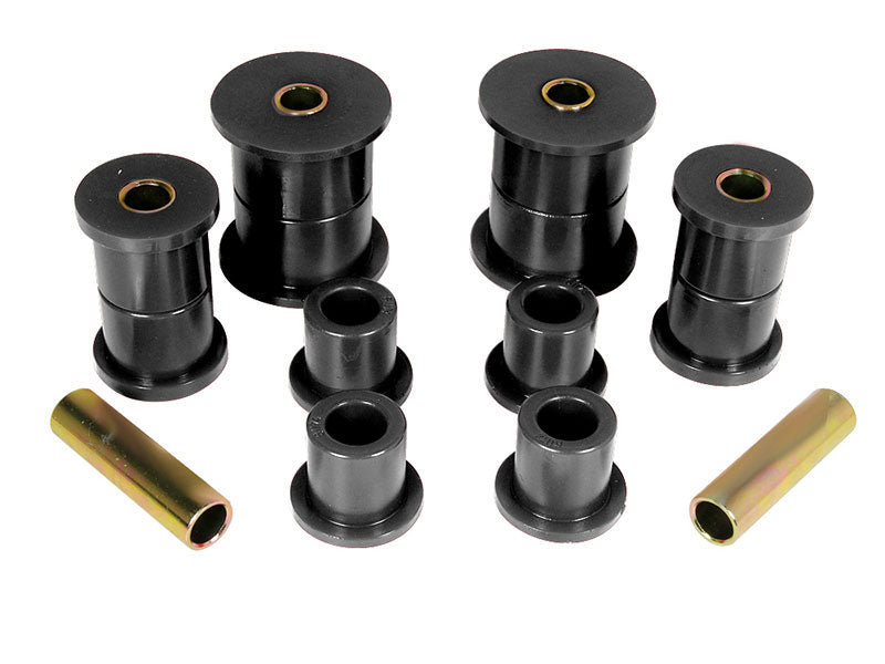 Prothane 1-1014-BL Prothane 74-91 Jeep Cherokee Front Spring & Shackle Bushings (w/ 2in OD Main Eye) - Black