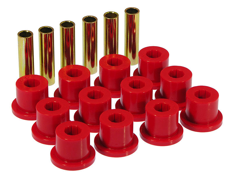 Prothane 7-1001 Prothane 67-87 GM Rear Spring & Shackle Bushings (w/ 1.5in Bushings) - Red