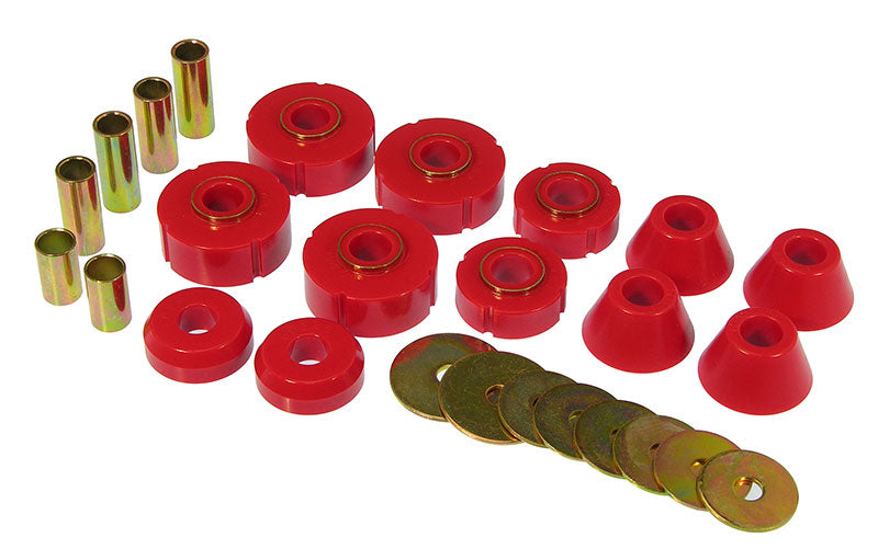 Prothane 7-101 Prothane 67-72 Chevy C10 Body Mount Kit - Red