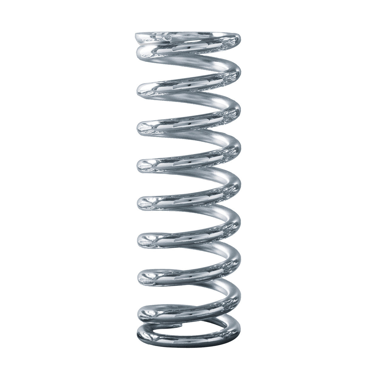 QA1 10CS350 Chrome Coil Spring 10in. 2-1/2in. ID 350lbs/in.