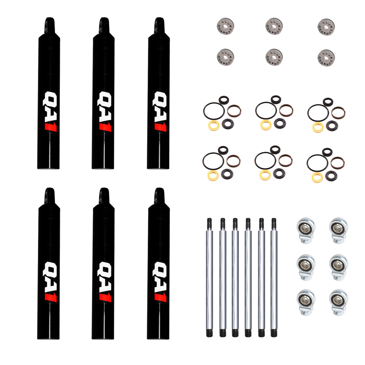 QA1 7Q6-DRY-6PK 7Q Series Small Body Dry Six Pack Shock Twin Tube 6in. Stroke Linear