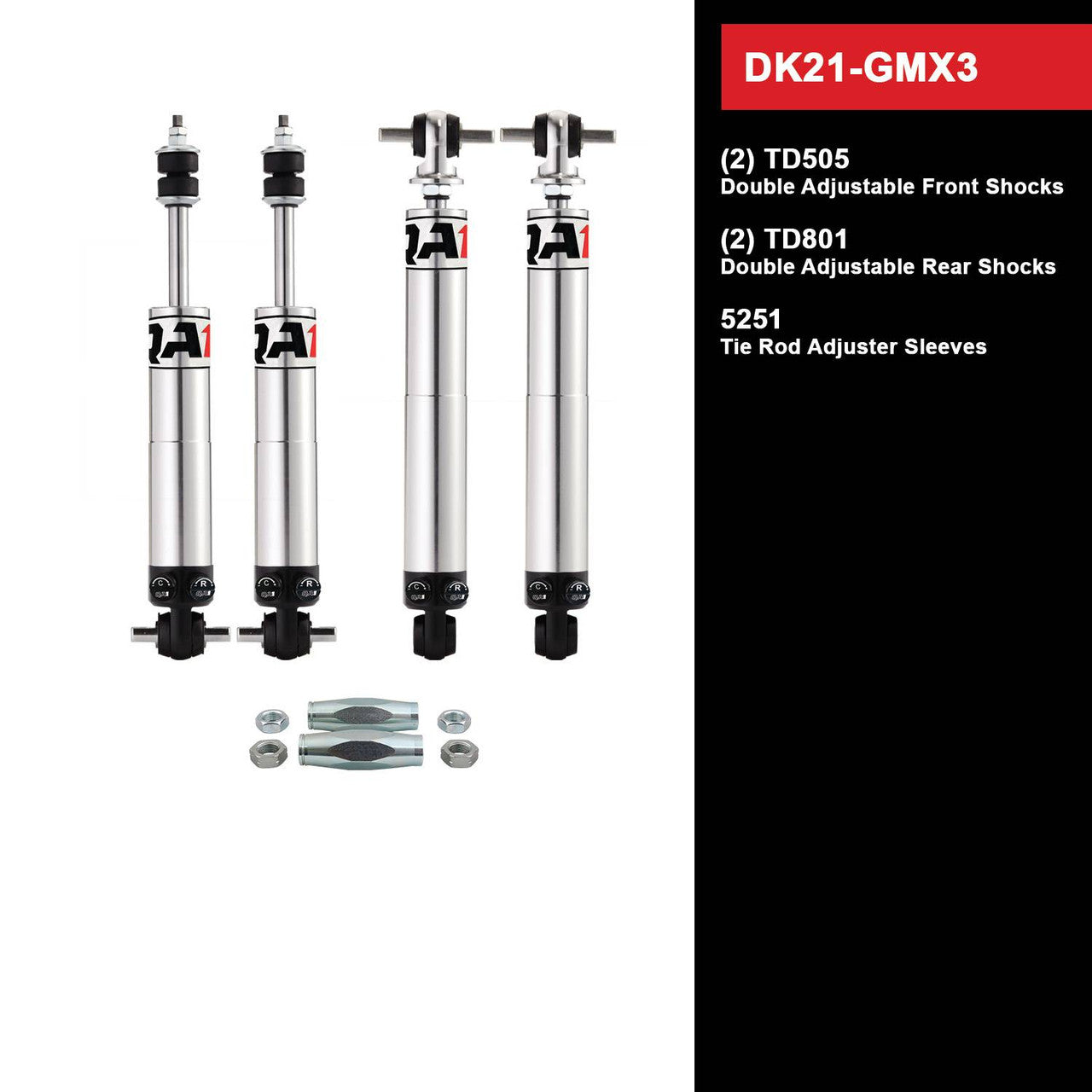 QA1 DK21-GMX3 Level 1 Full Vehicle Drag Kit 75-79 GM X-Body W/ Shocks