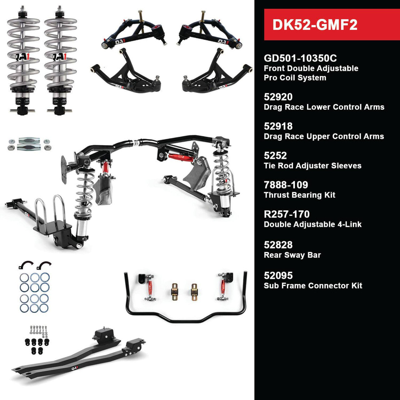 QA1 DK52-GMF2 Level 2 Drag Kit 75-81 GM F Body