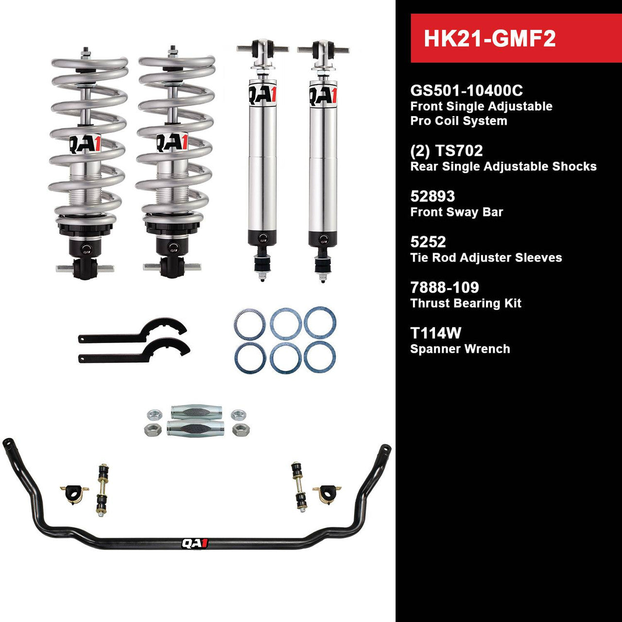 QA1 HK21-GMF2 Level 1 Full Vehicle Handling Kit 70-81 GM F-Body W/ Shocks