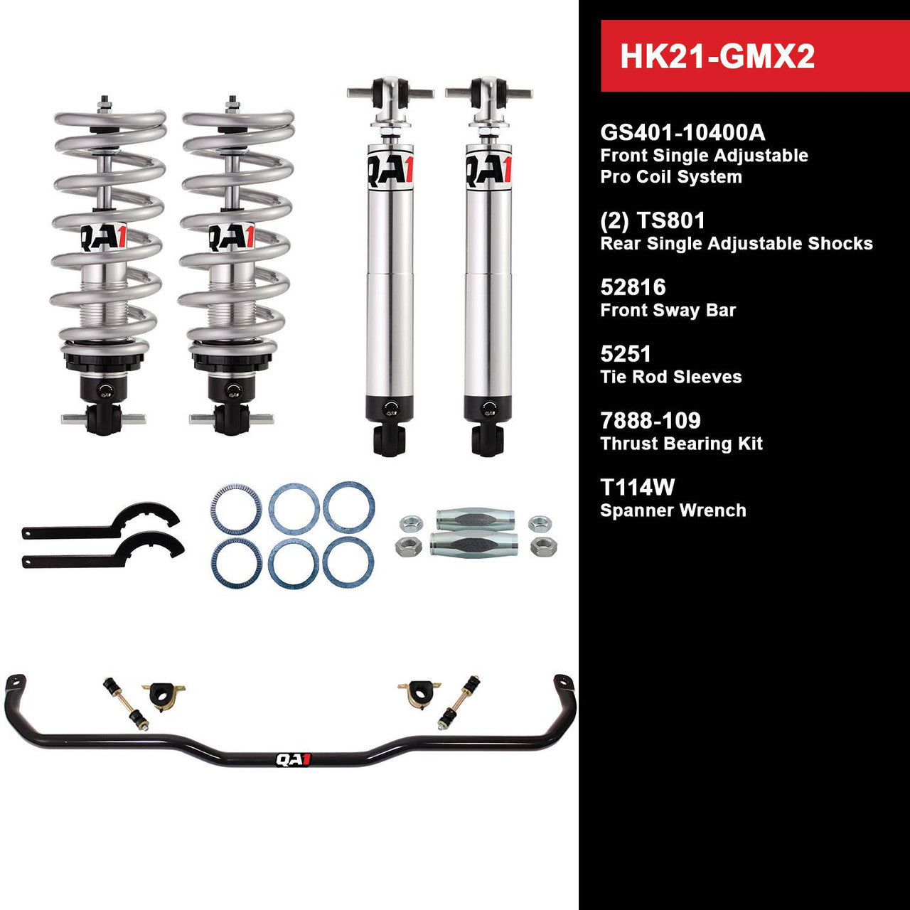 QA1 HK21-GMX2 Level 1 Full Vehicle Handling Kit 68-74 GM X-Body W/ Shocks