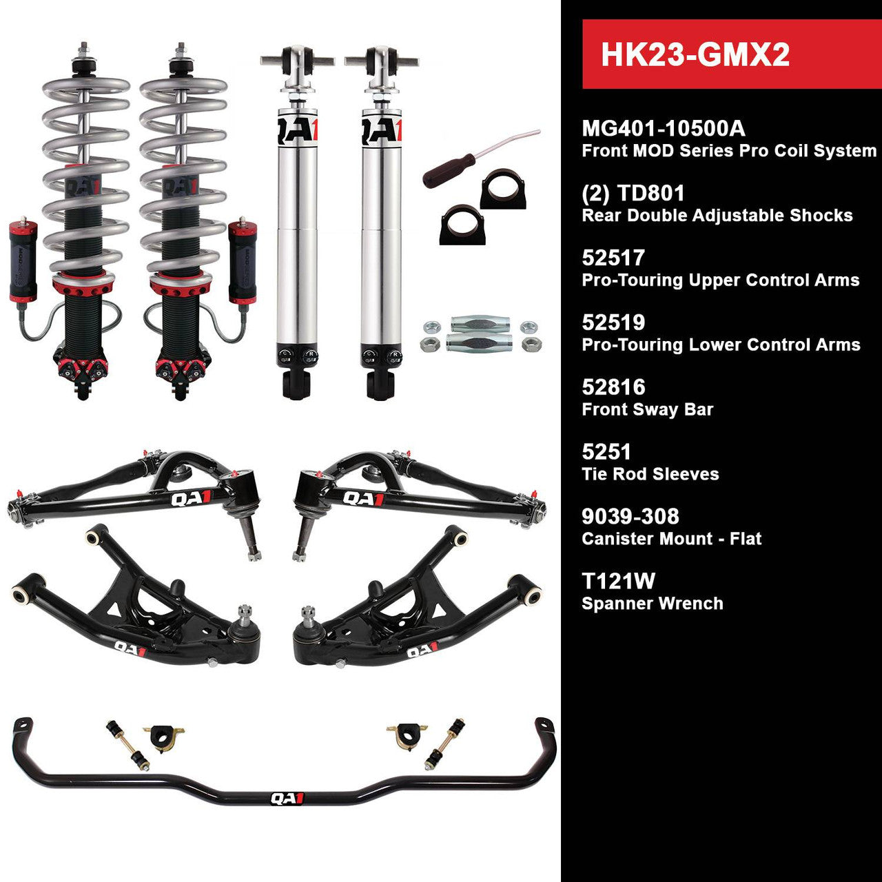 QA1 HK23-GMX2 Level 3 Full Vehicle Handling Kit 68-74 GM X-Body W/ Shocks