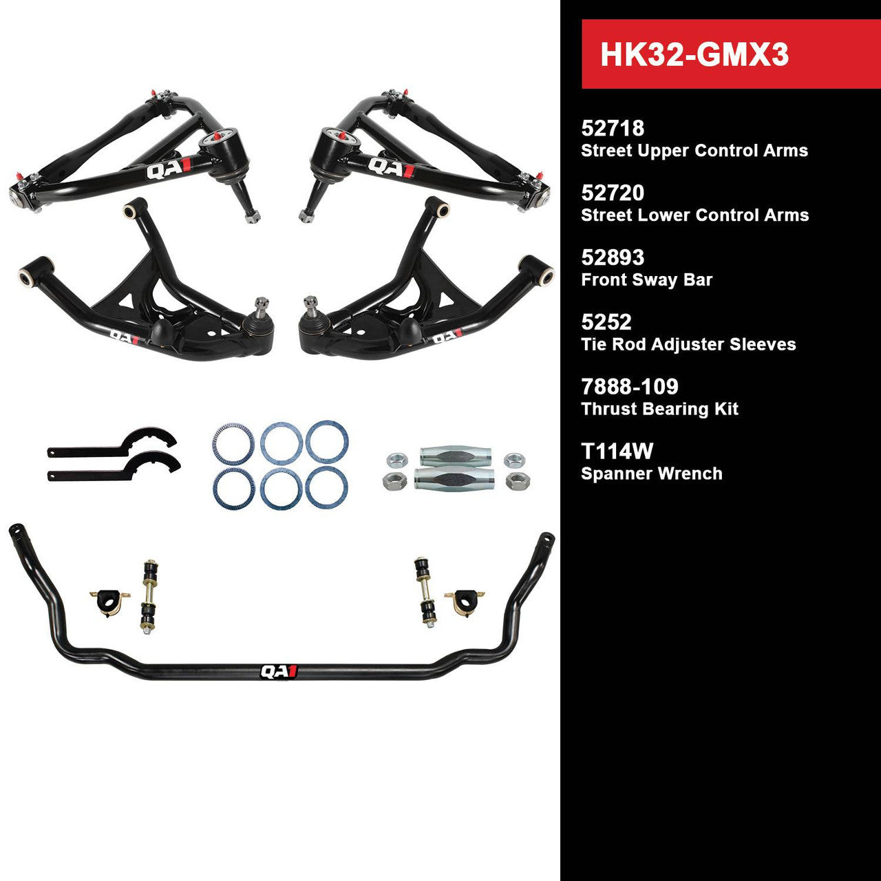 QA1 HK32-GMX3 Level 2 Full Vehicle Handling Kit 75-79 GM X-Body W/O Shocks