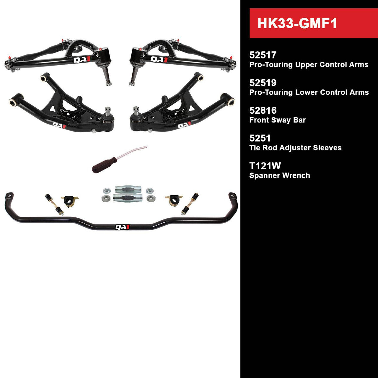 QA1 HK33-GMF1 Level 3 Full Vehicle Handling Kit 67-69 GM F-Body W/O Shocks