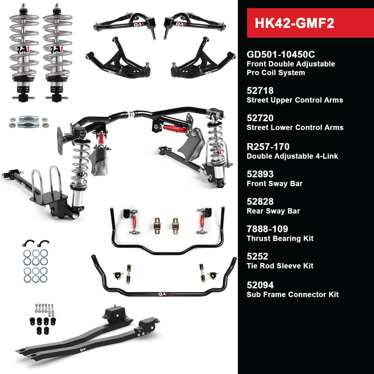 QA1 HK42-GMF2 Level 2 Handling Kit 70-74 GM F Body