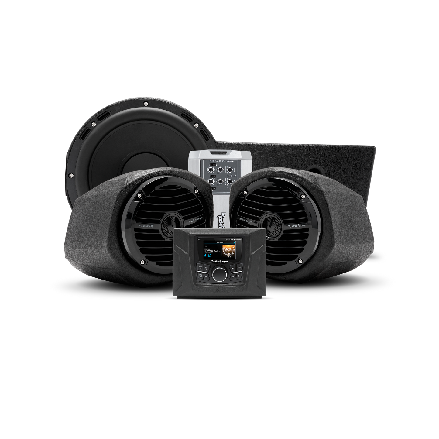 Rockford Fosgate Polaris General 400 watt Stereo Front Lower Speaker w/subwoofer Kit