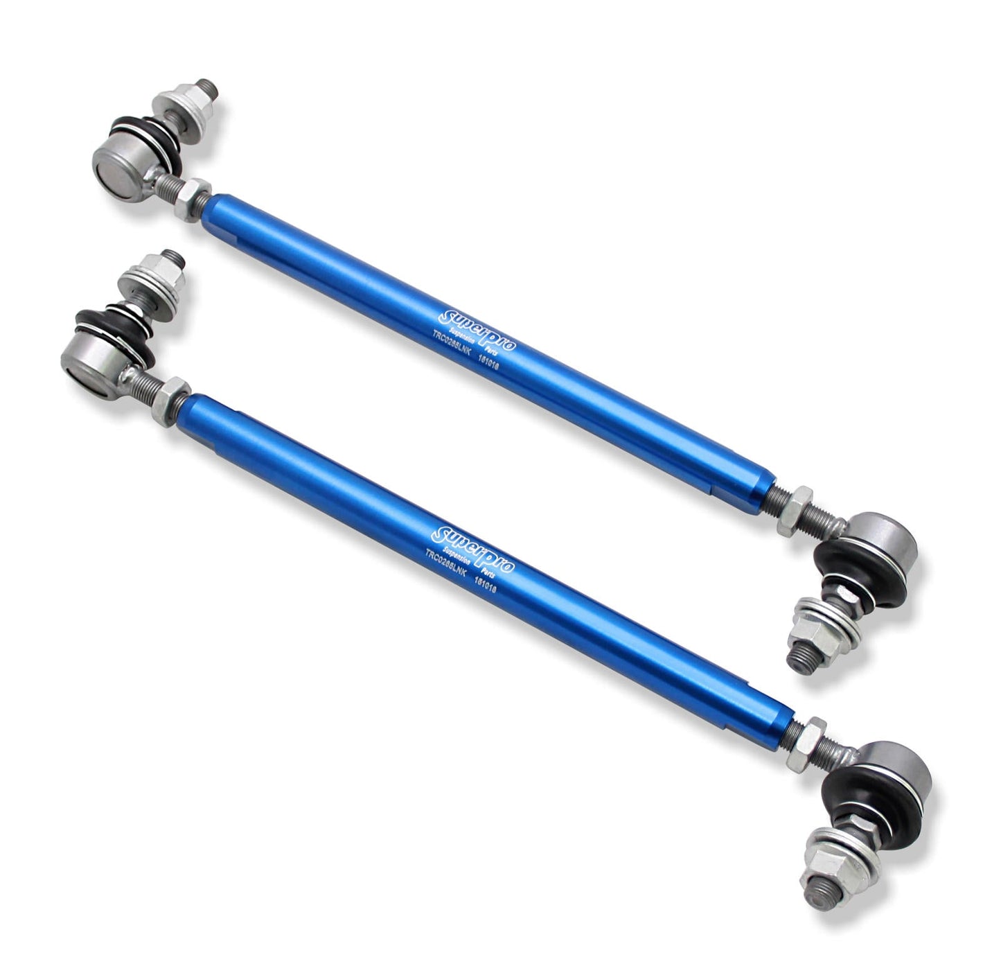 Front Sway Bar Link Kit - Heavy Duty Adjustable (320mm-365mm Length, 10mm Studs)