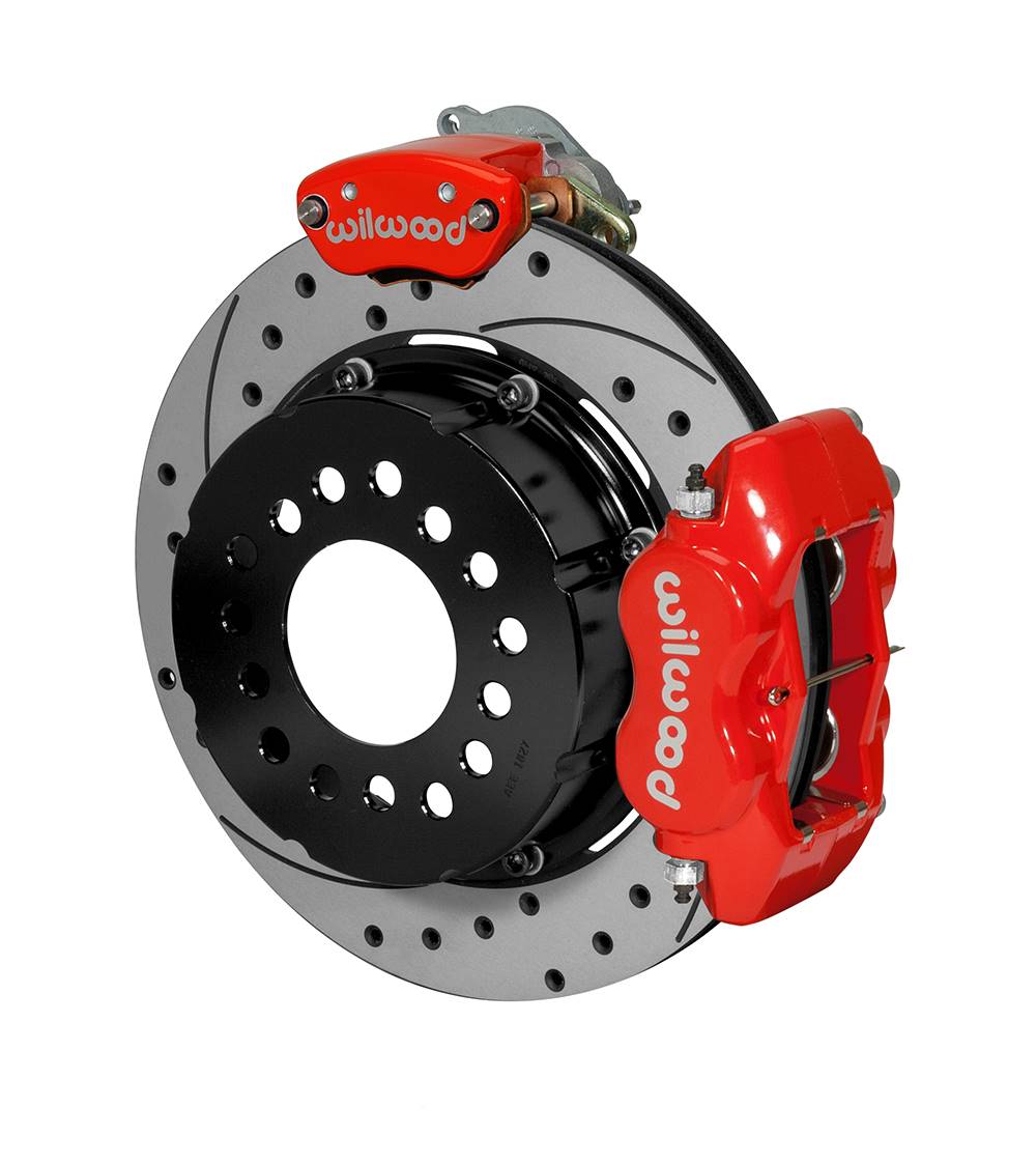 Wilwood 140-14259 Wilwood Forged Dynalite P/S Rear Kit w/MC4 P-Brake Chev 12 Bolt w/Clip Elimin-Staggered