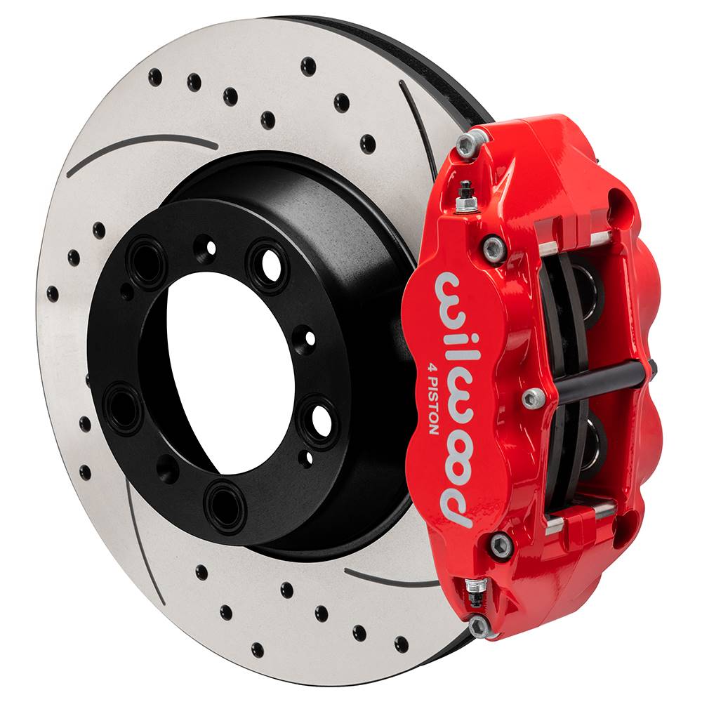Wilwood 140-17101 Wilwood 99-12 Porsche 911(996/997) Superlite 4R Rear Brake Kit Slotted 14.00in Rotor w/Lines - Black