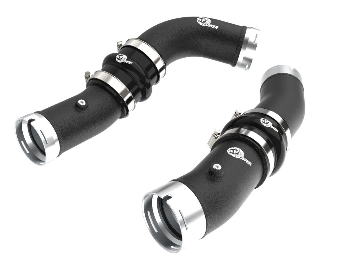 aFe 46-20724-B BladeRunner 2-1/2 IN & 3 IN Aluminum Hot and Cold Charge Pipe Kit Black