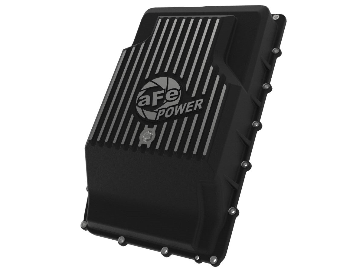 aFe 46-71330B aFe POWER Pro Series Transmission Pan Black w/ Machined Fins