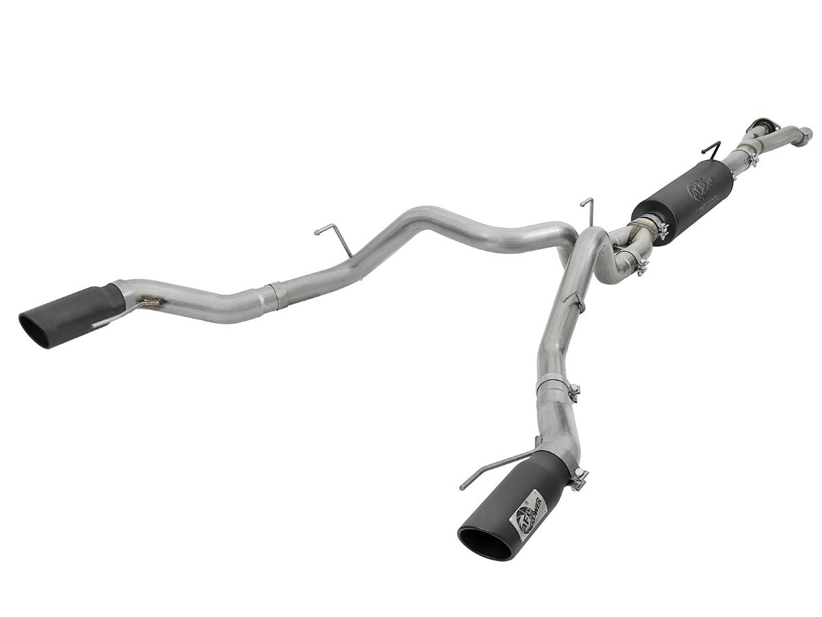 aFe 49-33094-B MACH Force-Xp 3 IN to 3-1/2 IN 304 Stainless Steel Cat-Back Exhaust System w/ Black Tip