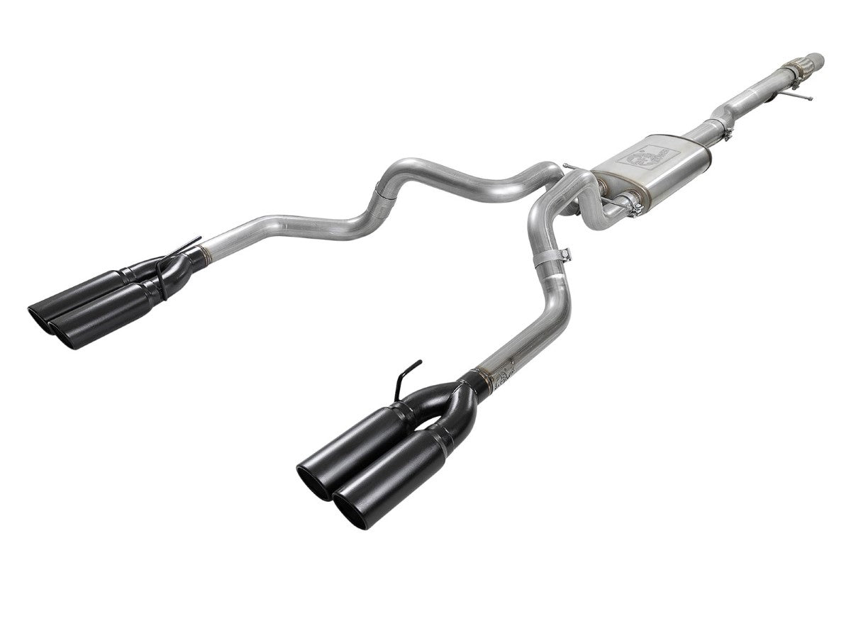 aFe 49-34102-B Vulcan Series 4 IN to Dual 3 IN 304 Stainless Steel Cat-Back Exhaust System