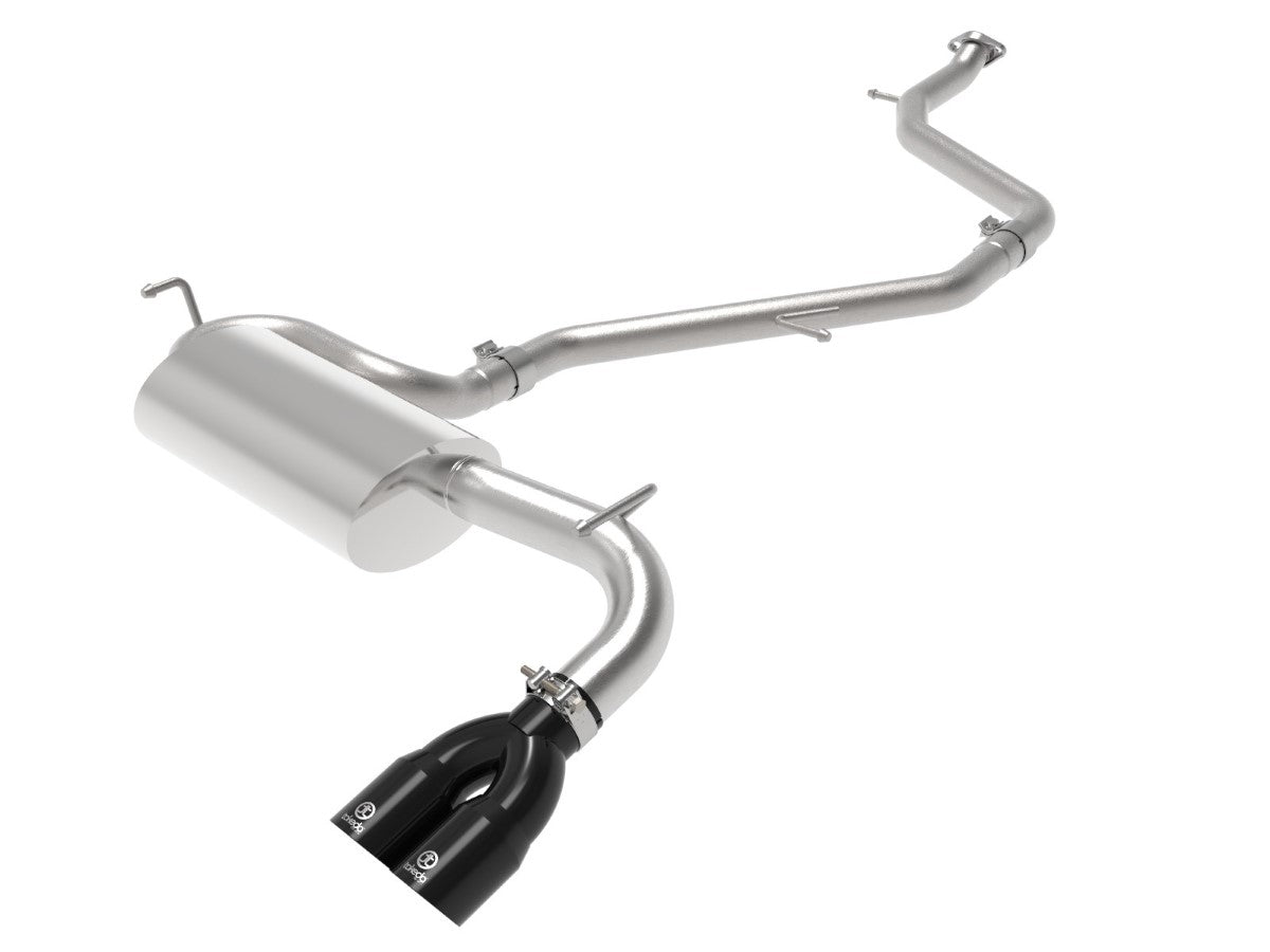 aFe 49-36044-B Takeda 2 IN to 2-1/2 IN 304 Stainless Steel Cat-Back Exhaust System w/ Black Tip