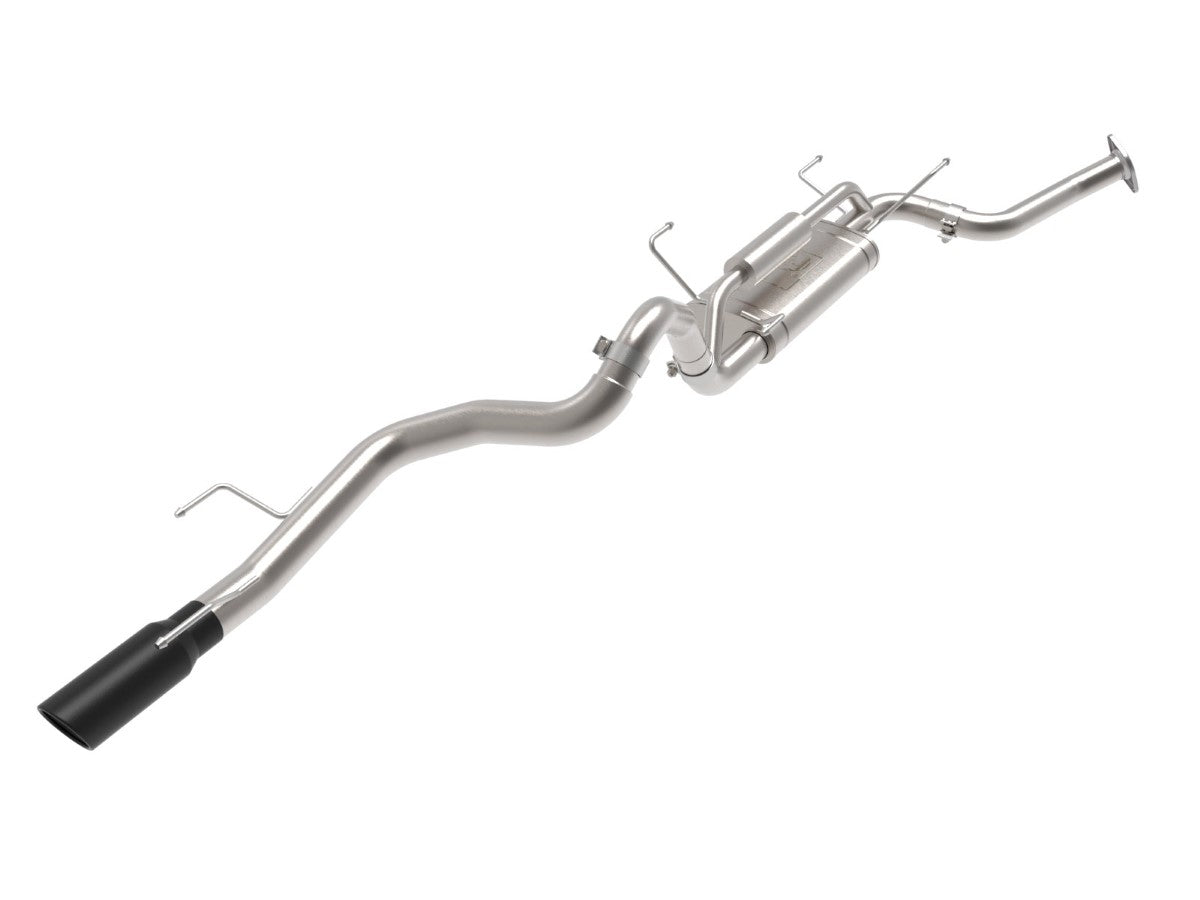 aFe 49-36076-B Vulcan Series 2-1/2 IN to 3 IN 304 Stainless Steel Cat-Back Exhaust System w/ Black Tip