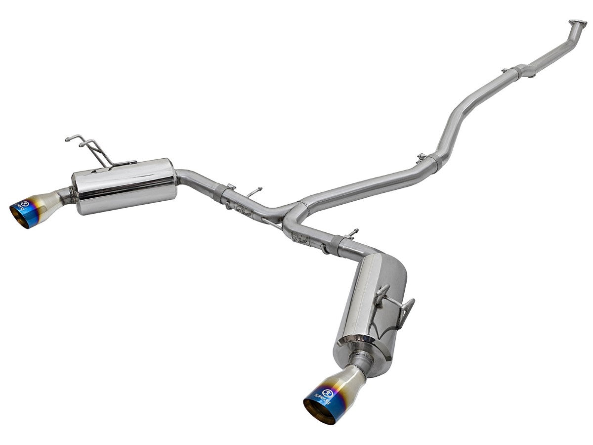aFe 49-36615-L Takeda 2-1/2 IN to 2-1/4 IN 304 Stainless Steel Cat-Back Dual-Exit Exhaust System
