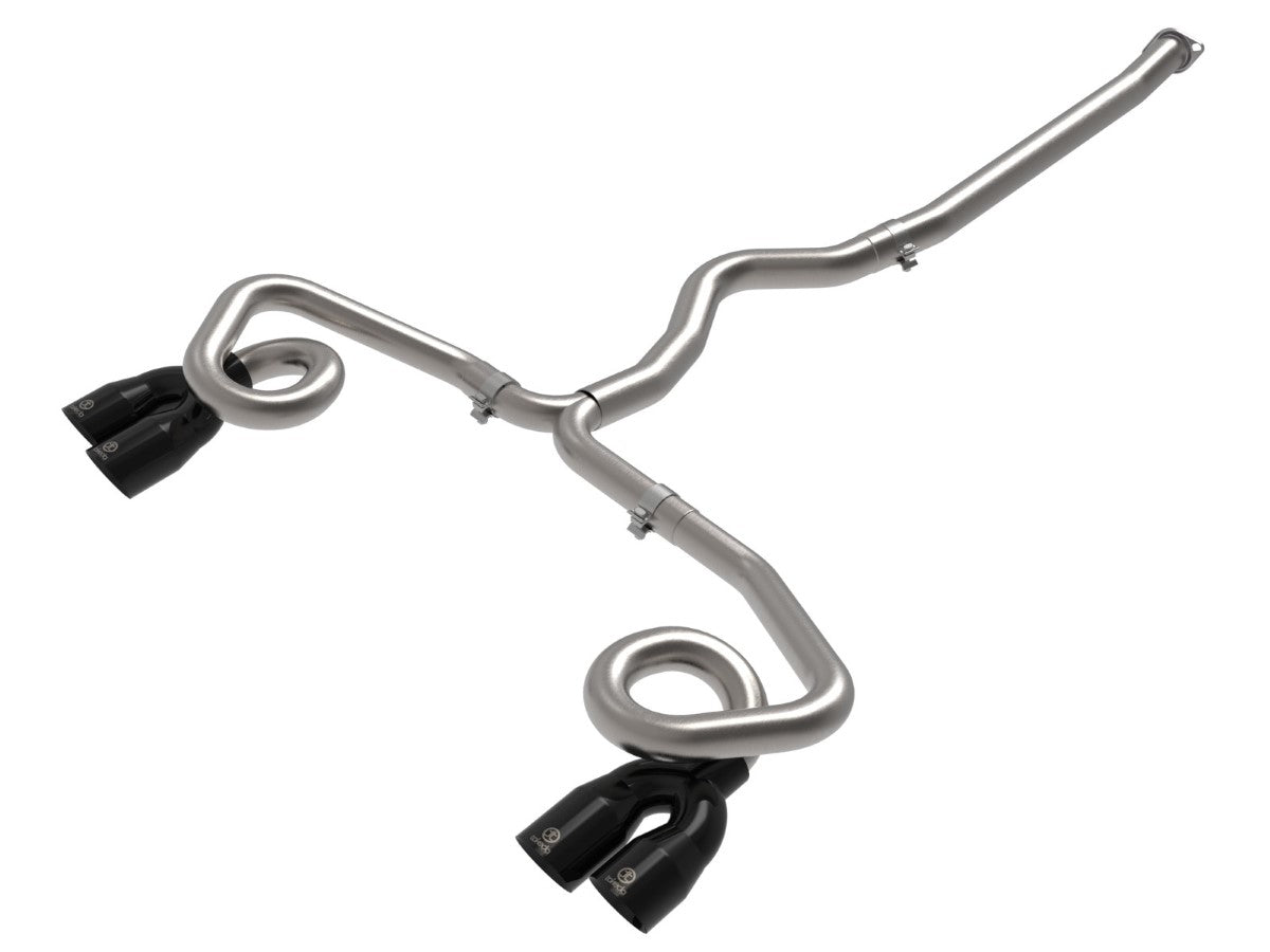 aFe 49-36809-B Takeda 3 IN to 2-1/2 IN 304 Stainless Steel Cat-Back Exhaust System w/ Black Tip