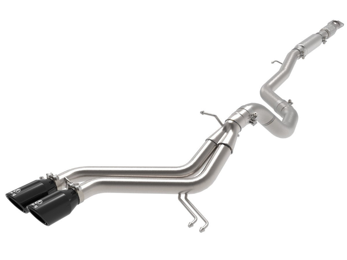 aFe 49-37018-B Takeda 2-1/2 IN to 3 IN 304 Stainless Steel Cat-Back Exhaust System w/ Black Tip