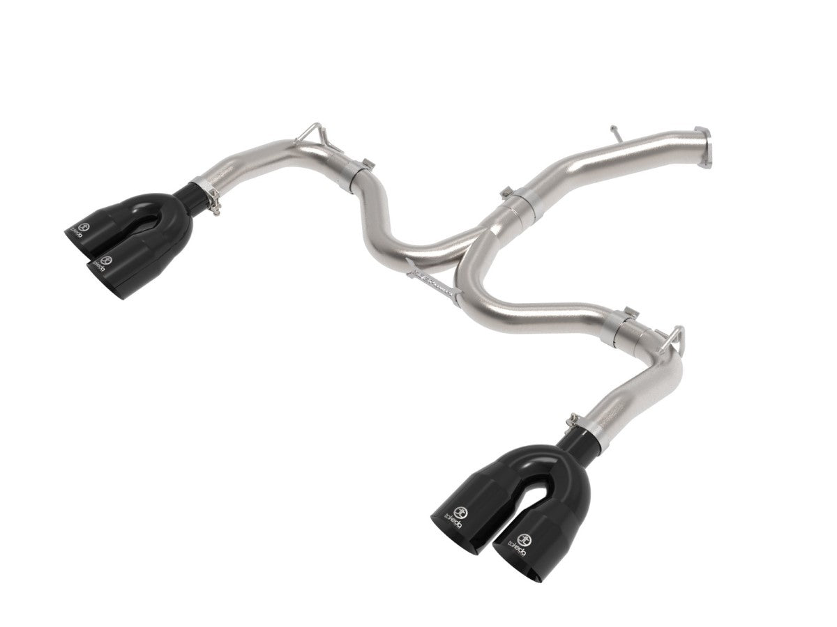 aFe 49-37039-B Takeda 3 IN to 2-1/2 IN 304 Stainless Steel Axle-Back Exhaust w/ Black Tips