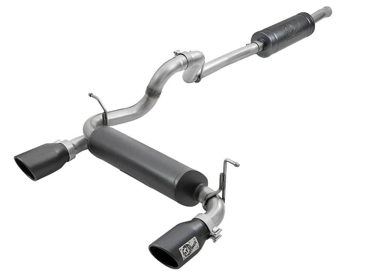aFe 49-38066-B Rebel Series 2-1/2 IN 304 Stainless Steel Cat-Back Exhaust System