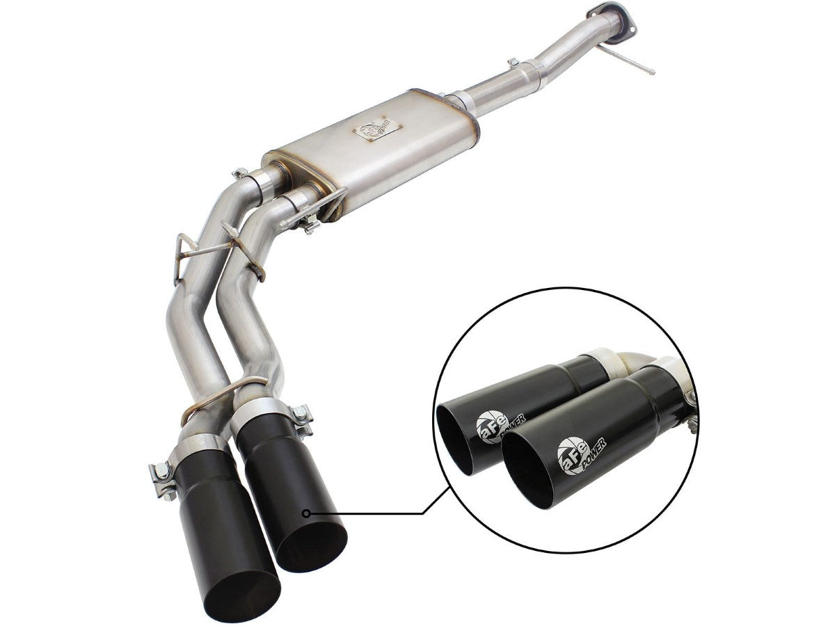 aFe 49-43080-B Rebel Series 3 IN to 2-1/2 IN 409 Stainless Steel Cat-Back Exhaust System