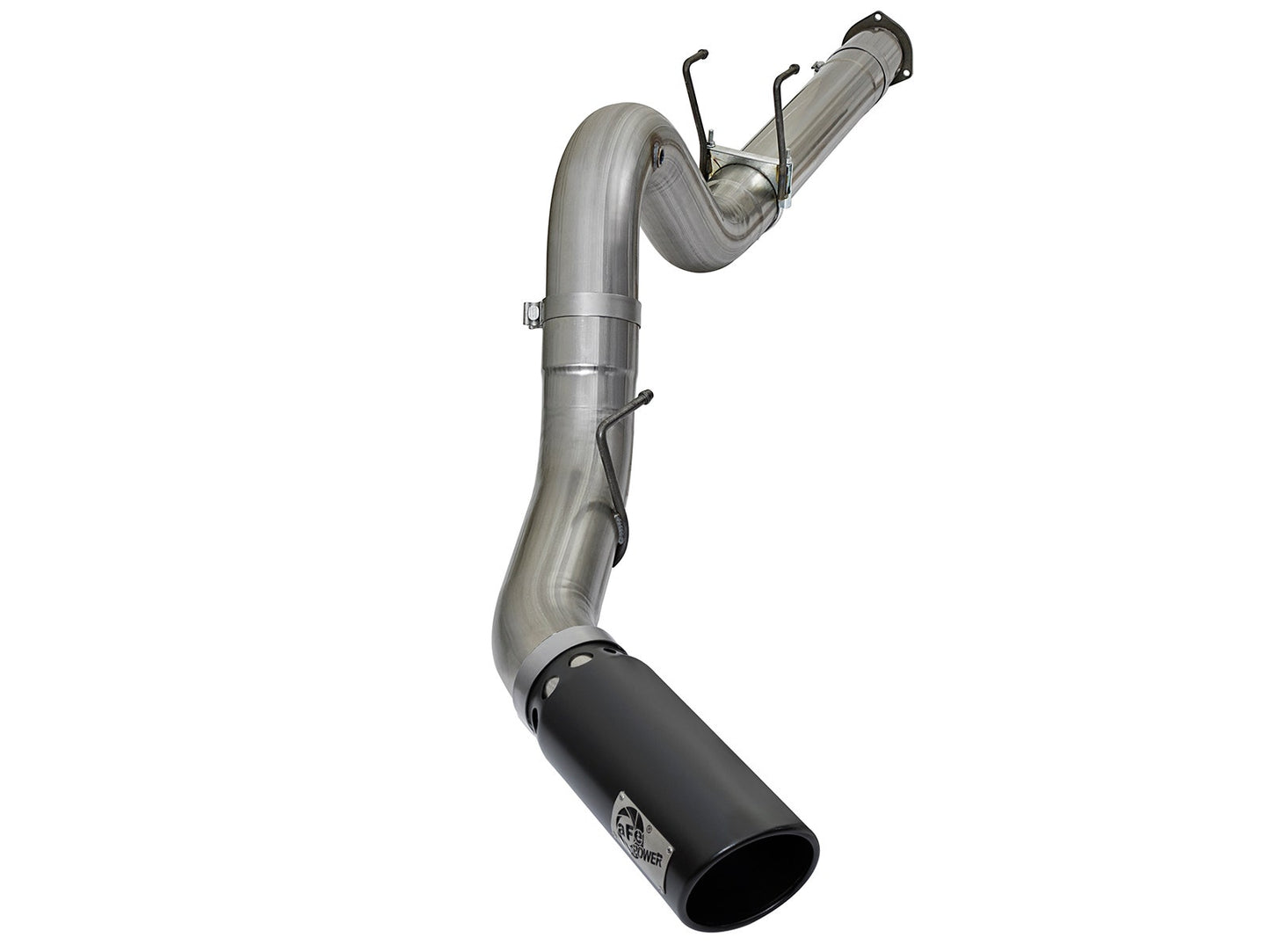 aFe 49-43090-P aFe LARGE BORE HD 5in 409-SS DPF-Back Exhaust w/Polished Tip 2017 Ford Diesel Trucks V8 6.7L (td)