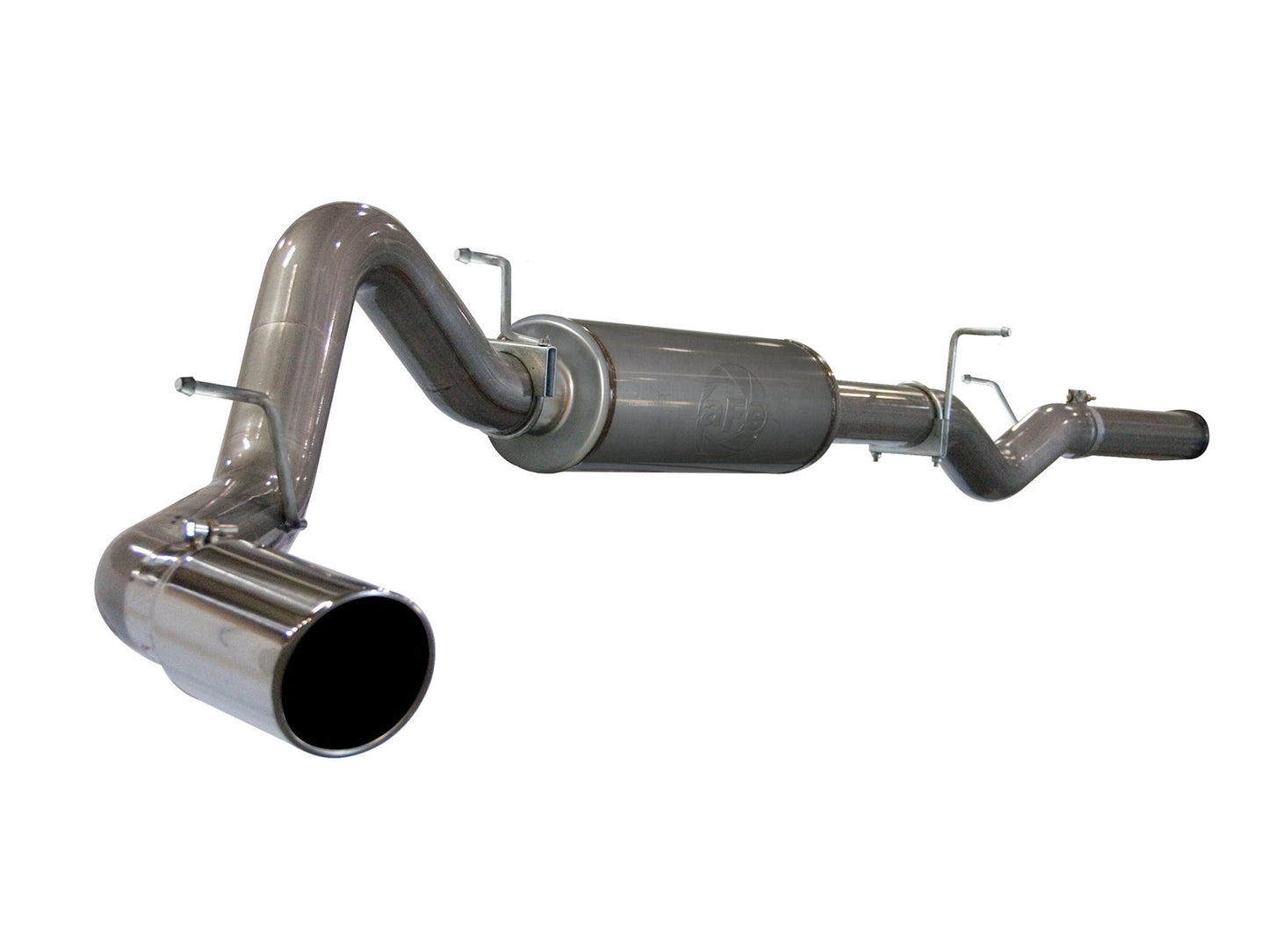 aFe 49-44002 Large Bore-HD 4 IN 409 Stainless Steel Cat-Back Exhaust System