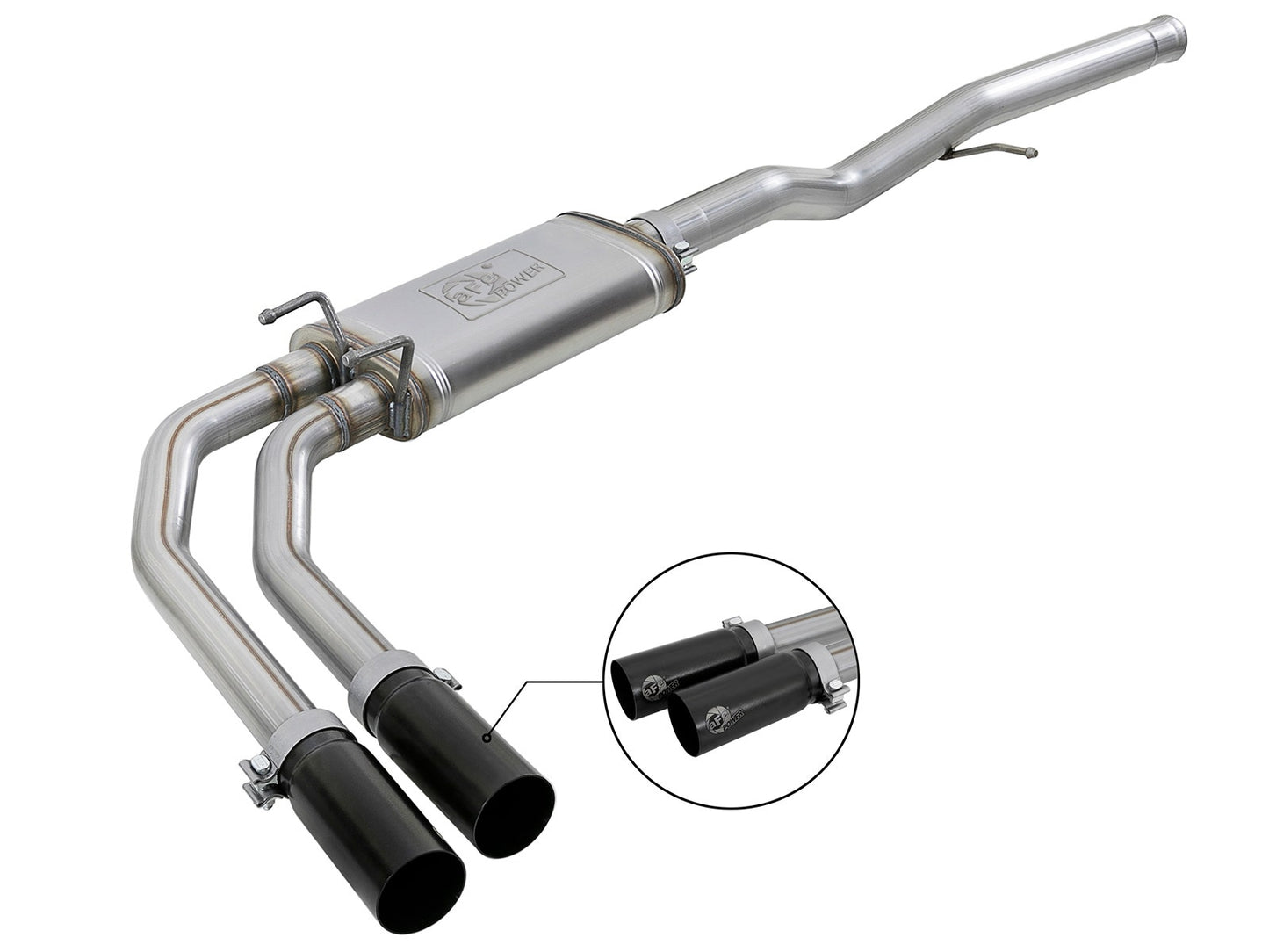 aFe 49-44098-P aFe Rebel Series 3in-2.5in 409 SS Cat-Back Exhaust 09-18 GM Silverado/Sierra 1500 V6-4.3L / V8-4.6L