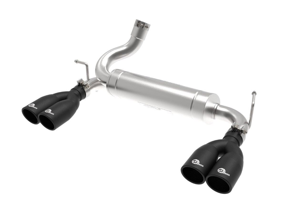 aFe 49-48086-B Rebel Series 2-1/2 IN 409 Stainless Steel Axle-Back Exhaust System