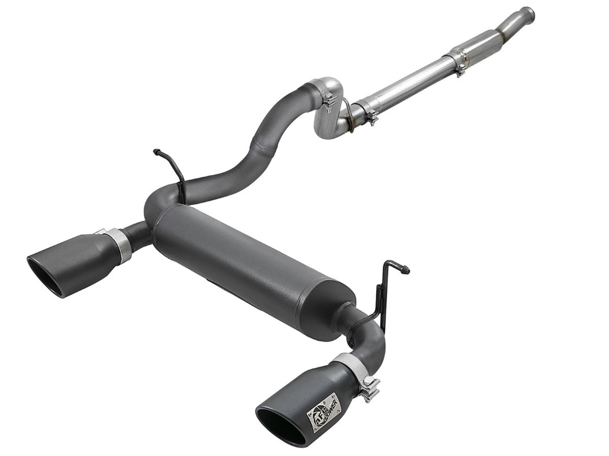 aFe 49-48096-B Rebel Series 3 IN to 2-1/2 IN Stainless Steel Cat-Back Exhaust System
