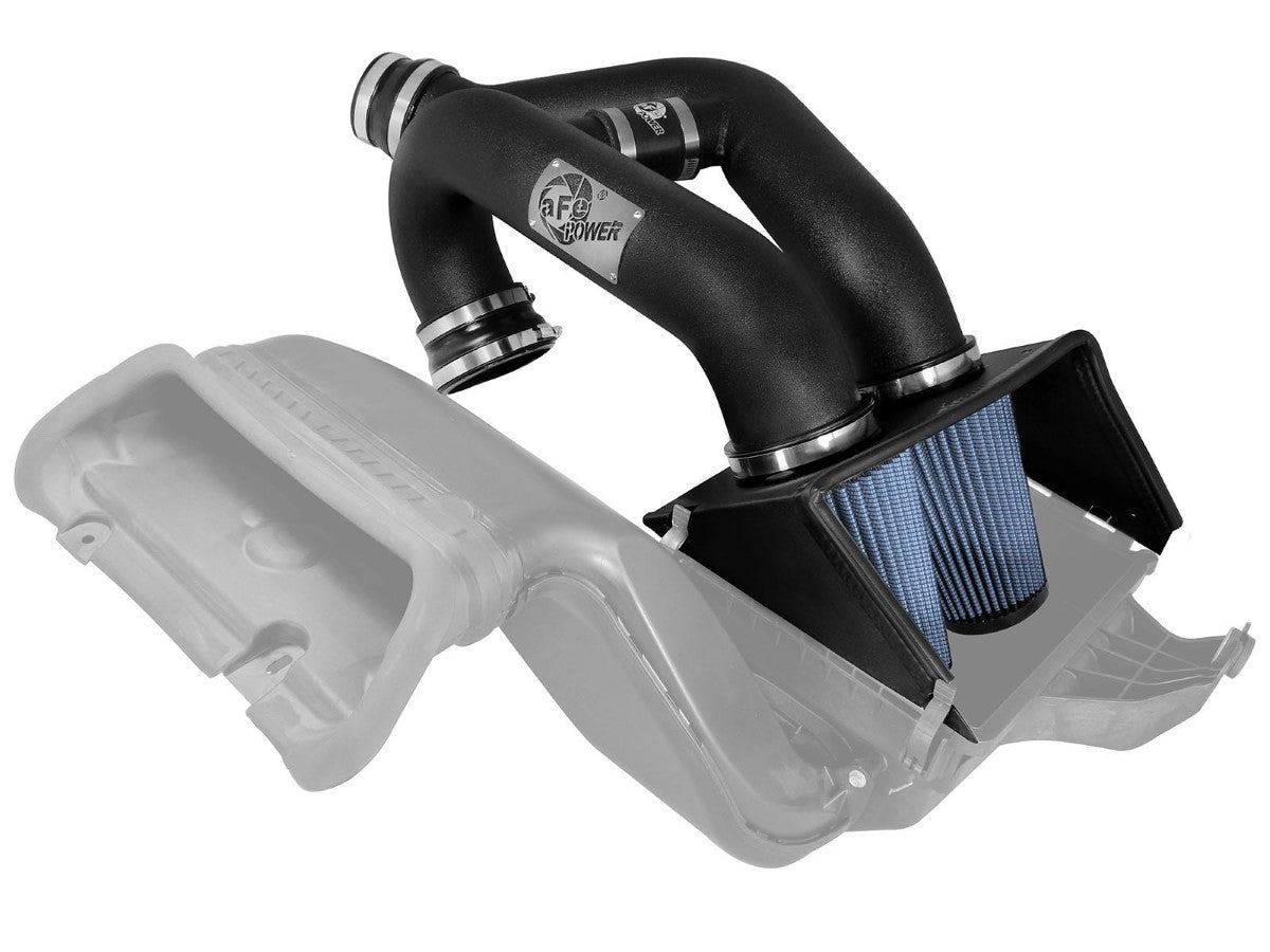 aFe 54-12642-1B Magnum FORCE Stage-2 Dual 3-1/2 IN Cold Air Intake System w/Pro 5R Filter