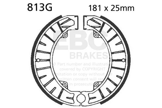 EBC 82-83 KTM 350 / 1982 KTM 350 Rear Left/Right Brake Shoes