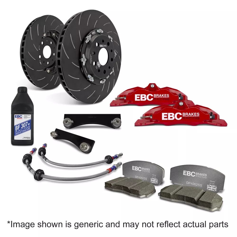 EBC Racing 92-00 BMW M3 (E36) Red Apollo-4 Calipers 355mm Rotors Front Big Brake Kit