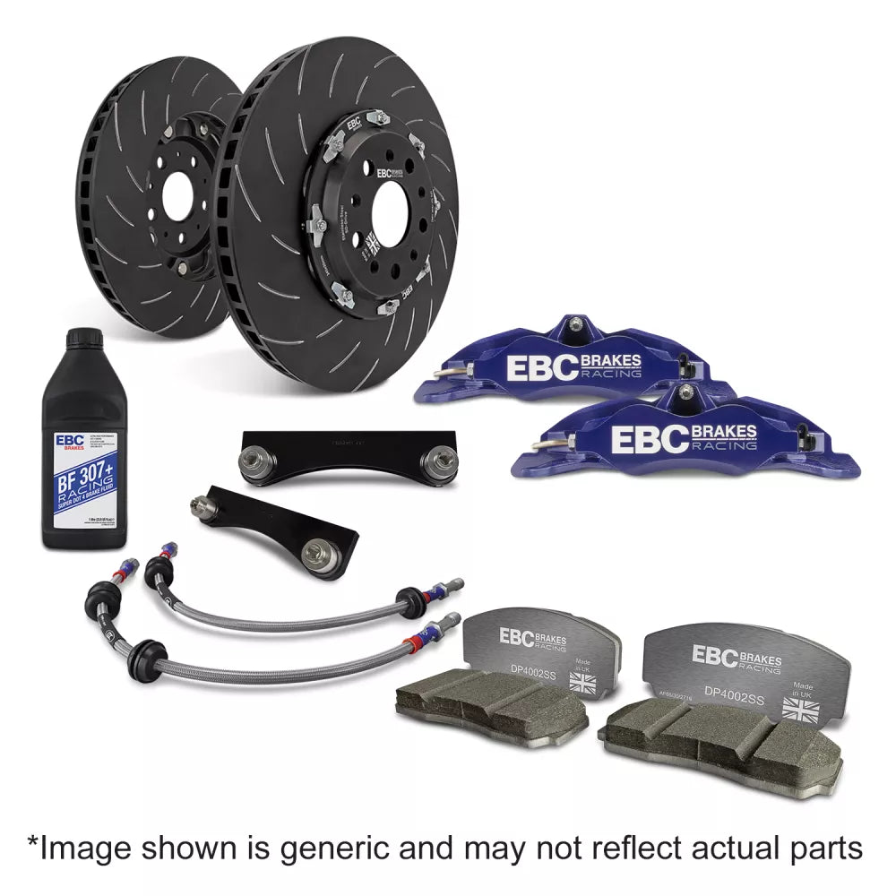 EBC Racing 04-09 Volkswagen GTI (Mk5) Blue Apollo-4 Calipers 330mm Rotors Front Big Brake Kit