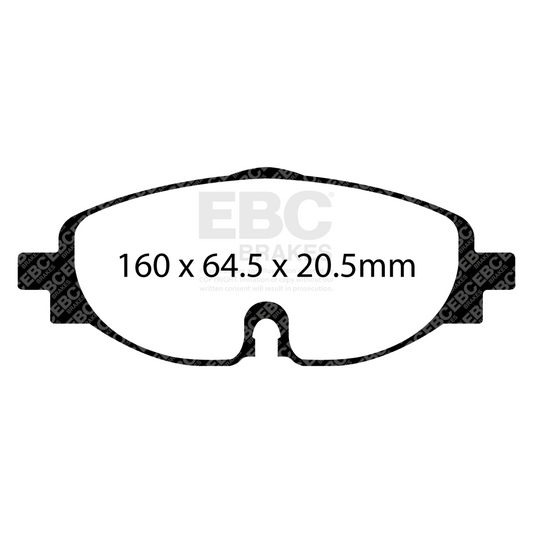 EBC 14+ Audi A3 1.8 Turbo Greenstuff Front Brake Pads
